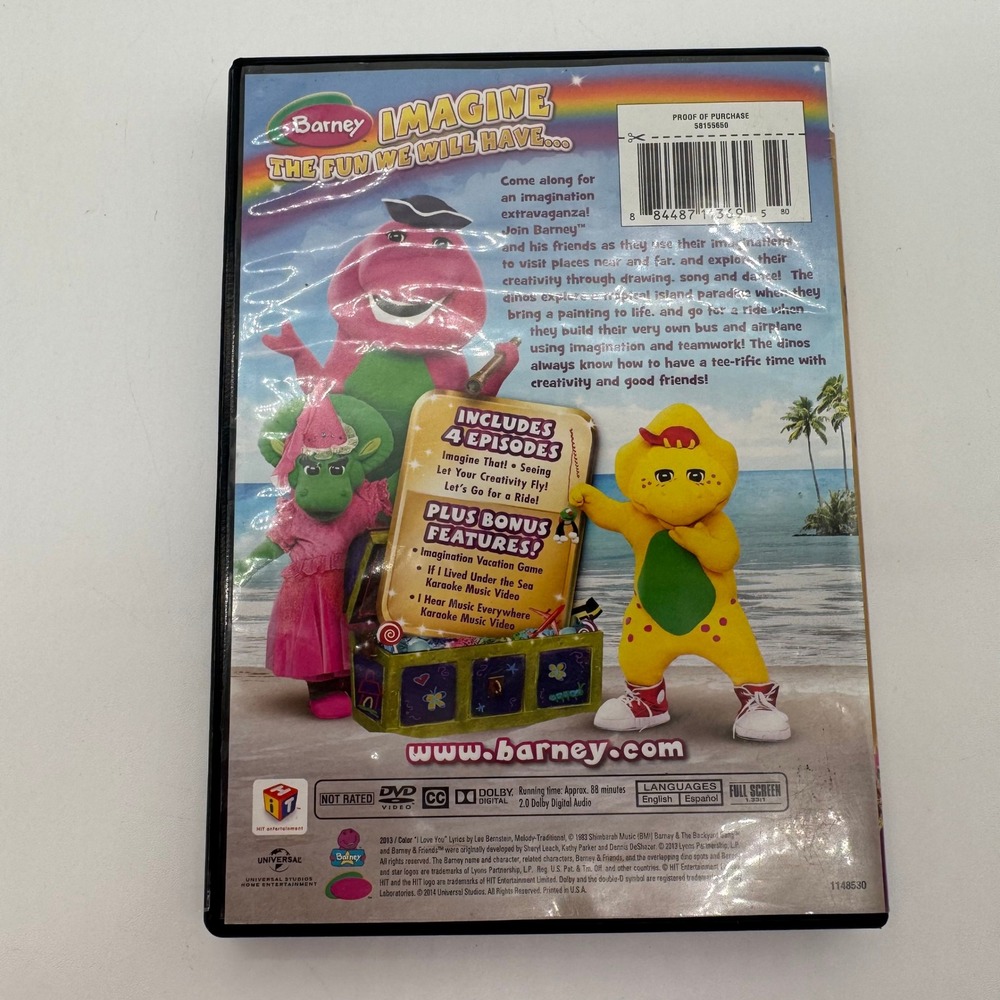 Barney Imagine with Barney DVD 2013 Kids Family Educational Episodes - Picture 2 of 2